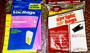 SEARS KENMORE Original Upright Vacuum Cleaner Bags #50688/size"U" 10 Bags Total - Picture 1 of 3