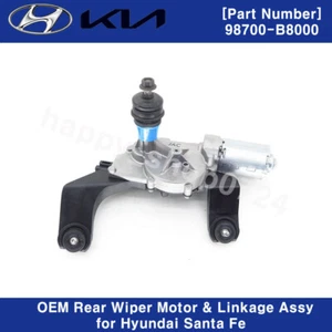 98700B8000 Genuine OEM Rear Wiper Motor & Linkage for Hyundai Santa Fe XL 13-18 - Picture 1 of 3