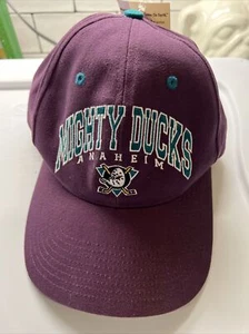 AnAHEIM MIGHTY DUCKS SNAPBACK HAT 90s Vintage Purple Twin Enterprise Disney - Bild 1 von 5
