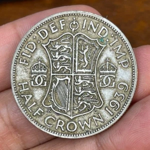 1939 Great Britain Half Crown Silver Coin Great Condition High Value - Picture 1 of 4