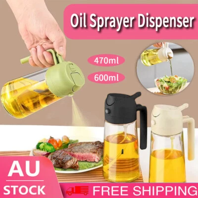 2 in1 Olive Oil Sprayer Dispenser Cooking Baking BBQ Spray Bottle Kitchen Tool - image 1 of 4