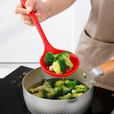 Silicone Slotted Skimmer Spoon Food-grade Silicone Anti-slip Handle Lot C3 - Image 1 of 4