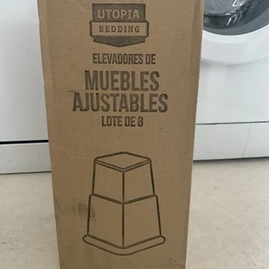 Utopia Bedding UB901 Adjustable Furniture Risers - 8 Pieces, Black - Picture 1 of 2