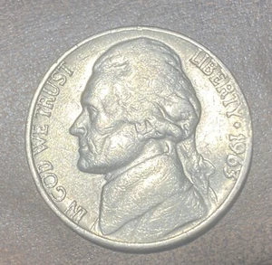 1965 Jefferson Nickel Broad Strike Error - Picture 1 of 2