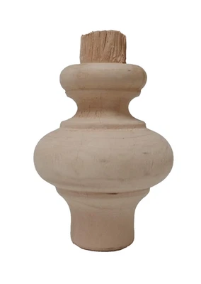 PIEDE PIEDINO IN LEGNO GREZZO NATURALE H. MM 80 X Ø 65 CON SPINA H. MM 10 X Ø 20 - Immagine 1 di 4