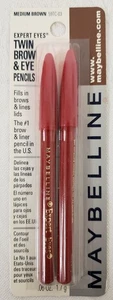 Maybelline Expert Wear Twin Eye & Brown Peincils #59TC-03 Medium Brown - Picture 1 of 2