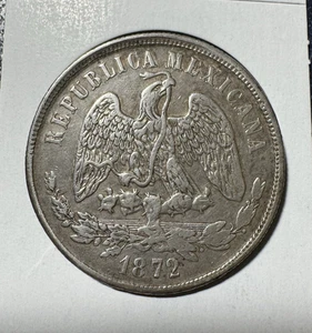 ** MEXICO 1872 MoM  (SCALE) PESO SILVER . ** - Bild 1 von 2