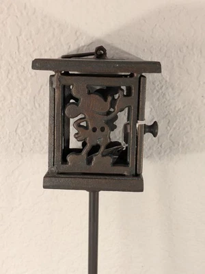 Disney Mickey Mouse Heavy Brown Cast Iron Metal Garden Stake New With Tags - Image 1 of 4