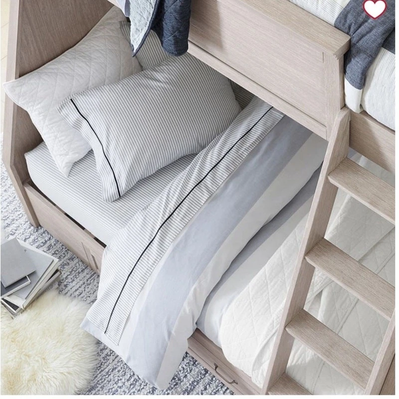 Sábana plana y ajustable Pottery Barn Teen Oxford a rayas talla completa  Foto 1 de 3