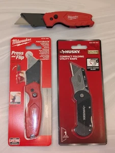 Milwaukee Fastback und Husky Allzweckmesser 3-teiliges Set - NEU und KOSTENLOSER VERSAND! - Bild 1 von 8
