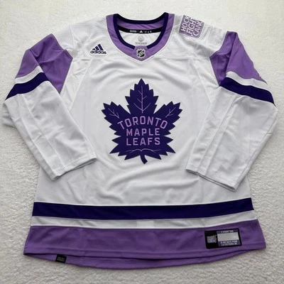 Adidas Toronto Maple Leafs Hockey Fights Cancer Jersey Men's Size 56 XXL White - Image 1 of 4