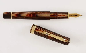 Omas Paragon Brown Arco and Gold fountain pen - Picture 1 of 7