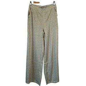 Lucy Paris Polka Dot Pants Sz M Yellow Black Wide Leg Pull On Boho Resort NWT - Picture 1 of 7