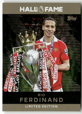 Topps PL 2025-26 Soccer No. HOF 6 RIO FERDINAND Hall Of Fame Limited Edition - Image 1 of 2