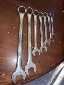 Vintage S-K Wayne 🇺🇸 7pc SAE 12 PT combination wrench set made USA C30 to C12 - Bild 1 von 6