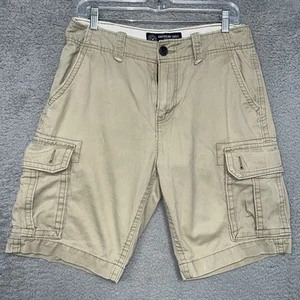 Vintage American Eagle Herrenshorts Gr. 30 x 10 ** hellbraun abgenutzt Cargo Logostickerei - Bild 1 von 9