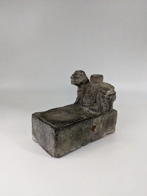 A Carved Scholars Stone Ink slab of a foodog - Image 1 of 4