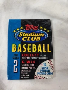 1993 TOPPS STADIUM CLUB SERIES 2 SEALED BASEBALL 14 cards 1 Pack - Picture 1 of 3