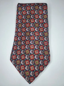 Nautica Tie / Multicolor Geometric / 100% Silk / L-56in & W-4n - Picture 1 of 5