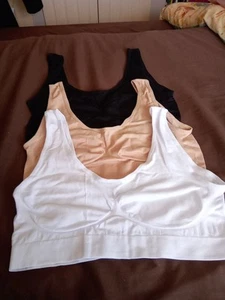 6 PK New Ladies Soft Stretchy No Wire Bras Size 14 - Picture 1 of 5