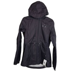Adidas Womens Black Nylon Running Track Jacket Hooded Size M