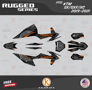 Graphics Kit for/fitsKTM SX SXF XC125 250 450 2019 2020 2021 Rugged Orange Shift - Picture 1 of 6
