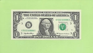 1999...UNCIRC $1 C 5223 2888 C... 1999 $1 C-C BONITO BILLETE FRANCO - Imagen 1 de 2
