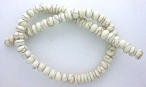 10mm x 6mm Rondelle Magnesite Buffalo Turquoise Bead Strand 15 Inch Strand MB159 - Picture 1 of 1