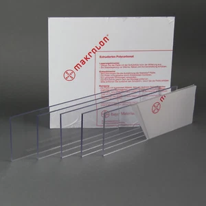 POLYCARBONAT (130€/m²) STÄRKE 10 mm GLAS PLATTE ZUSCHNITT MAKROLON® SCHEIBE NEU - Bild 1 von 4