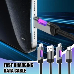 20-120W USB Type C Cable RGB Color Changing Fast Charging Cable N3G6 - Picture 1 of 22