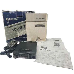 Nadajnik-odbiornik ICOM VHF MODEL IC-27A Box, Instrukcja, Słuchawka, Japonia 144MHz Testowany FM - Zdjęcie 1 z 13