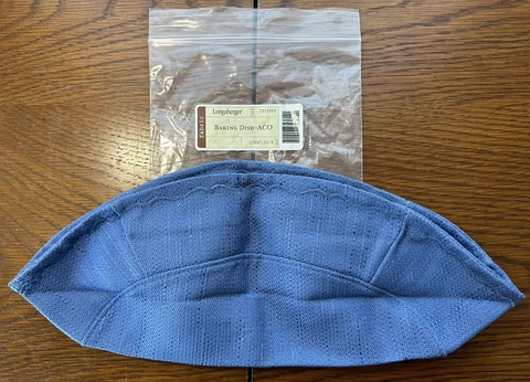 Longaberger Baking Dish-ACO Basket LINER- Cornflower Blue #2806588 *NEW IN BAG* Cover