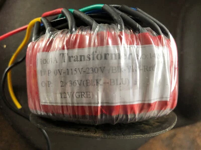 100VA Toroidal Transformer 2 x 36V, 12V - image 1 of 2