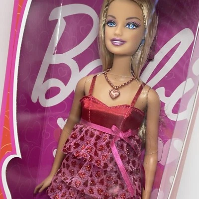 ¡DESEOS BARBIE SAN VALENTÍN con pasador para ti! #R6587 Mattel Vintage 2009 - NUEVO Foto 1 de 4
