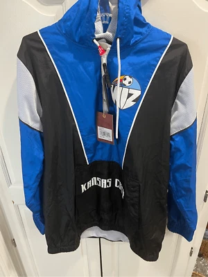 Chaqueta cortavientos Mitchell & Ness Kansas City Wizards Highlight negra L Foto 1 de 4