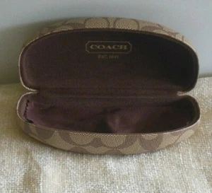 COACH Brown Sun glass Hard Shell Case With Cloth - Picture 1 of 6