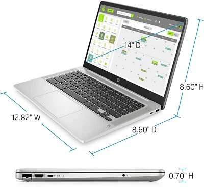 Chromebook HP 14a-na0031wm 14 pulgadas (64 GB, Intel Pentium, 2,70 GHz, 4 GB) - Chalkbo Foto 1 de 4