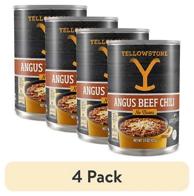 (pacote com 4) Yellowstone Angus Beef No Beans Chili, 15 oz. Lata nova - Imagem 1 de 4