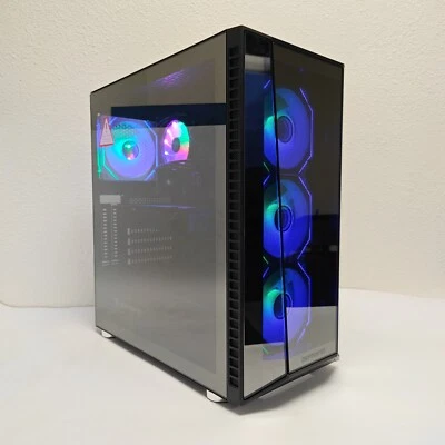 Custom ARGB Gaming Desktop PC i7 up to 64GB RAM 1TB SSD NO GPU Windows 11 - Image 1 of 4