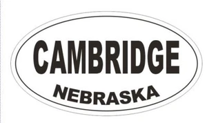Cambridge Nebraska Oval Autoaufkleber oder Helmaufkleber D5170 Oval - Bild 1 von 1