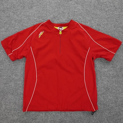 Worth FPEX Windshirt Boys Large Red Batting Jacket Windbreaker Pullover Sports - Image 1 of 4