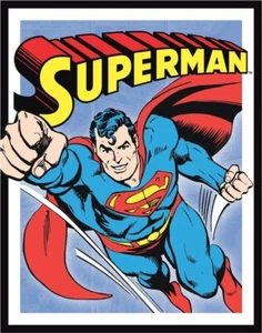 Superman Retro Panels Tin Metal Sign Man Cave Garage Kids Room Decor 12.5 X 16 - Picture 1 of 1