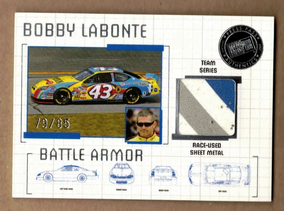 2007 PRESS PASS STEALTH BATTLE ARMOR TEAMS #BAT23 BOBBY LABONTE #79/85 - Image 1 of 1