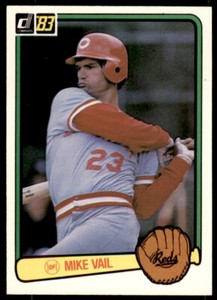 1983 Donruss Mike Vail . Cincinnati Reds #597
