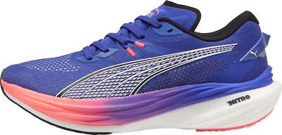 Puma Deviate Nitro 3 Mens Running Shoes Blue Cushioned Carbon Comfort Trainers - Imagem 1 de 4