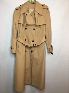 etienne aigner vintage trench coat Women 16 Leather Trim On Belt Coming Off - Picture 1 of 13