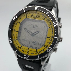 Rare! Vintage 1983 SEIKO ALBA Analog-Digital Watch Original band Y950-505C #1763 - Picture 1 of 15