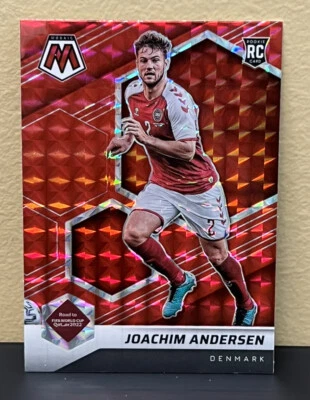 2021-22 Mosaic Road to the World Cup FIFA Red Prizm Joachim Andersen Rookie RC - Image 1 of 2