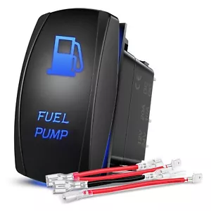 Nilight Fuel Pump Rocker Switch Led Light Bar Switch 5 Pin Laser On Off SPST - Picture 1 of 9