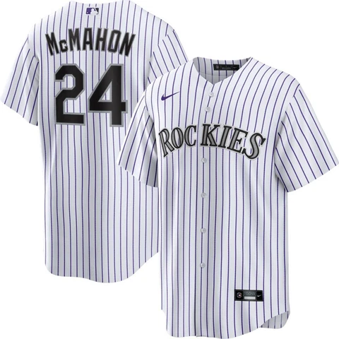 Colorado Rockies Ryan McMahon #24 Nike Men's White Official MLB Player Jersey Cover